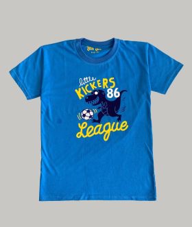 Little Labs little kicker print t-Shirt - Blue