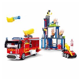 SLUBAN  Fire Fighting Training Center (M38-B0967) (585 Pieces) Building Blocks Kit for Boys and Girls