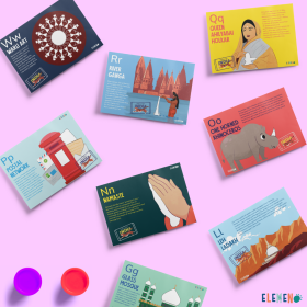 Elemeno Kids-A-Z of India | Playdough Mats Alphabets Words & Letters