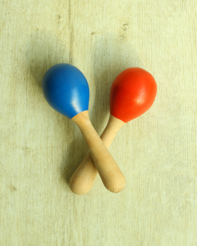 Earthytweens-Multicolor Wooden Maracus (Set Of 2)