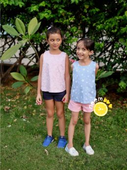 Neemboo Jack n Jill Reversible Top - Blue / Pink