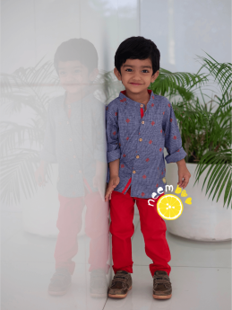 Neemboo Mandarin Long - Blue-1-2 Years
