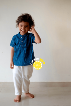 Neemboo Mandarin Swing - Blue Ikat-5-6 Years