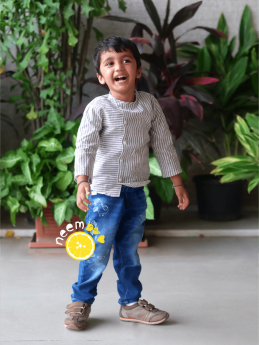 Neemboo Standing Lines Sleeping Lines - Grey-1-2 Years