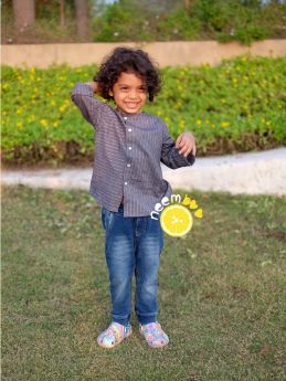Neemboo Standing Lines Sleeping Lines - Dark Grey-2-3 Years