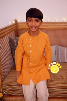 Neemboo Zesty Festy Kurta - Mustard