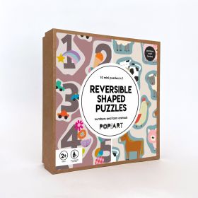 Pop Goes the Art-Reversible Shaped Puzzle | Numbers & Farm Animals