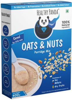 HEALTHY PANDA-400Gm-Oats & Nuts Cereal mix / Baby food / Oats for baby / Cereal for Kids - 100% Natural Baby Porridge