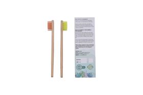 Cuddle Care-Everyday Bamboo Toothbrushes Kids -Orange and Yellow