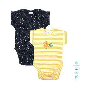 Greendeer-Organic Fishy & Bubbles Bodysuits : Set of 2