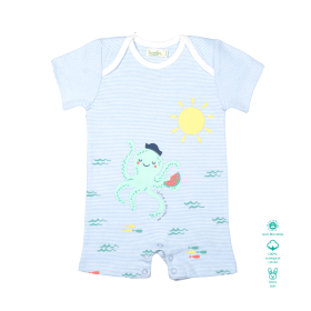 Greendeer-Organic Sky Blue Romper : Chilling in the Clean Sea