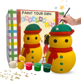 Craftopedia-Paint Your Own Snowman Jar