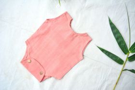 Sankalpa Art Village-Natural Dyed Baby Onesie_12-6-12 Months-Fuschia Pink