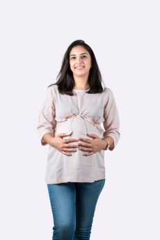 Chicmomz-Pink A line maternity top 