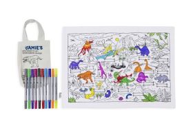 Pink Parrot Kids-placemat to go - dinosaur