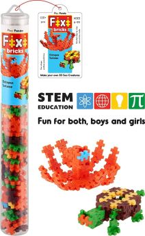 Play Panda Fixi Bricks Aqua Tube 2 - Octopus and Tortoise
