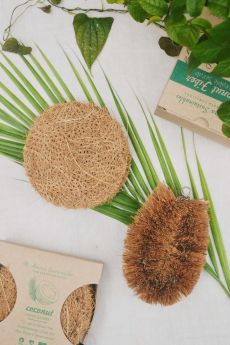Almitra Sustainables - Coconut Fiber- Coir Scrub & Vegetable Cleaner