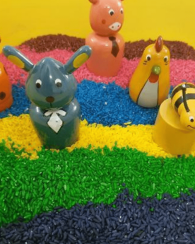 Glee Natural Toys-2 KG Rainbow Rice - Sensory Rice