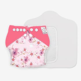 Snugkins -New Age Reusable, Waterproof & Washable Cloth Diapers for Babies ( 0-2 years).Contains 1 Diaper, 1 Wet-Free Organic Cotton Prefold Pad and 1 Booster Pad. Fits 5kg - 14kg babies – Sakura