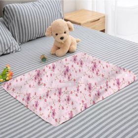 Snugkins - Baby Diaper Changing Mat, Baby Urine Sheet, Reusable & Waterproof Nappy Changing Mat, Super Absorbant Mat Ideal for Newborn Babies –( 0 -12 Months )( 28 x 18 Inch ) - Pack of 1- Sakura