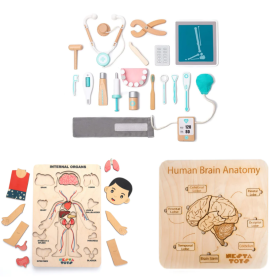 NESTATOYS-Wooden Doctor Gift Set for Kids | Pretend Play Medical Kit with Puzzles (3+ Years)