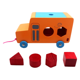 Skola Toys - Pull Along Shape Bus