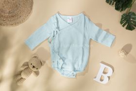 Fluffy Munchkin-Full Sleeves Romper-0-3 Months-Sky Blue