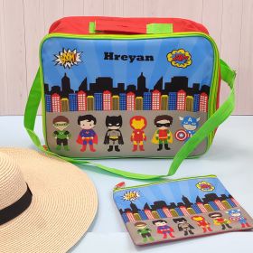  Little Birdies-Overnight Bag with Pouch-Superhero