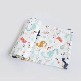 Yellow Doodle-Dino Friend - Organic Luxury Swaddle