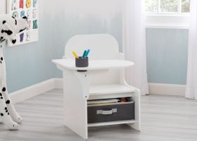 Delta Children Chair Desk With Storage Bin - White