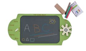 The Funny Mind Multipurpose Wooden PSP Scribble Chalk Board with Chalk and Duster | Black Slate for Kids, Decoration, Kitchen, Writing, Drawing, and Play | Mini Black Board | Writing Slate