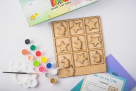 KiDIYs-Tic Tac Toe DIY unicorn vs star