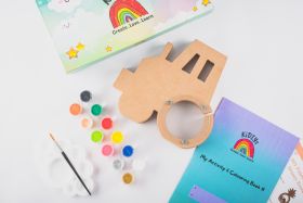 KiDIYs-Tractor Piggy Bank Painting kit