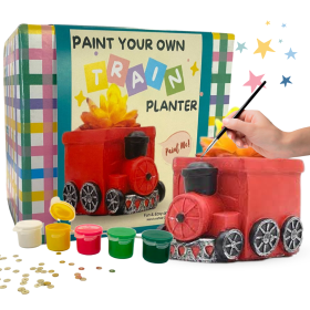 Craftopedia-Paint Your Own Planter - Train