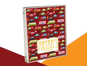 Purple Prints-Transport Theme Binder