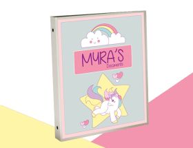 Purple Prints-Unicorn Theme Binder