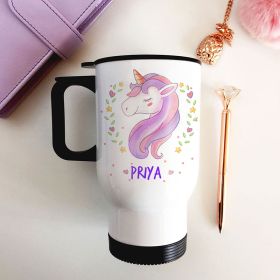 Little Birdies-steel travel mug-Unicorn Face