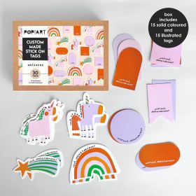 Pop goes the Art-Stick On Tags | Unicorns
