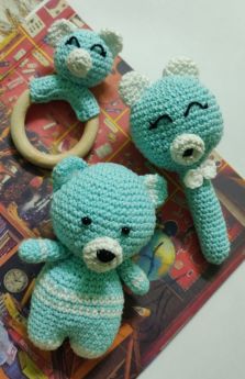 Vi_crea-Crochet Set of three Soft toy