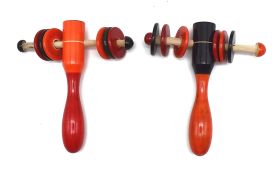Channapatna Toys Wooden Baby Rattle Toys for infants/new born babies (0+ Years) - Hand Rattle set of 2 pcs - Discover Sounds, Develops Sensory Skills-WBR2004