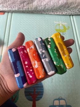 Peekado Crayons-Marbled Kitkat Caryons Set of 6