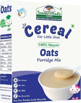 TummyFriendly Foods-Certified Organic 100% Organic Oats Porridge Mix | Organic Baby Food for 6 Months Old | Rich in Beta-Glucan, Protein & Fibre| 200g