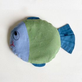 whitewater kids organic fish mustard seed pillow