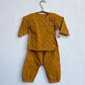 whitewater kids unisex organic raidana print angrakha top + pants-0-3 months