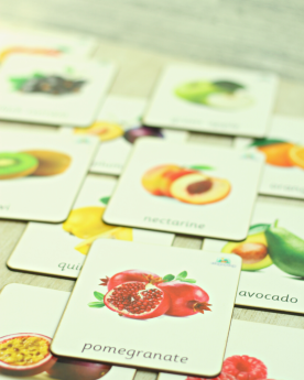 Earthytweens-Wooden Fruits Flashcards (Set Of 12)