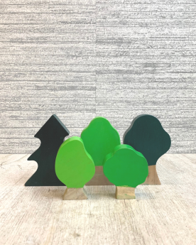 Earthytweens-Wooden Tree (Set Of 5)