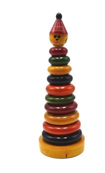 Channapatna Toys Wooden Stacking Rings Toy for Kids ( 1.5 Years+) - Multicolor - Develop Hand-Eye Coordination & Fine Motor Skills-WSRJ0001
