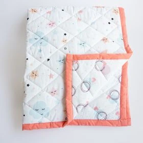 Yellow Doodle-In The Sky - Reversible Comfort Quilt