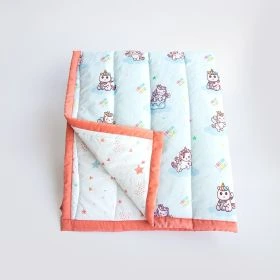 Yellow Doodle-Unicorn Dreams - Reversible Comfort Quilt