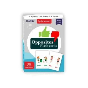 Clapjoy Opposite Words  Double Sided Flash Cards for Kids | Easy & Fun Way of Learning| Return Gift for Kids Ages 2-6 Years Old Boys and Girls